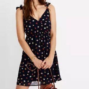 Madewell Ruffle Strap Wrap Dress Size 6 Confetti Floral Kimono Floral Deep Indig